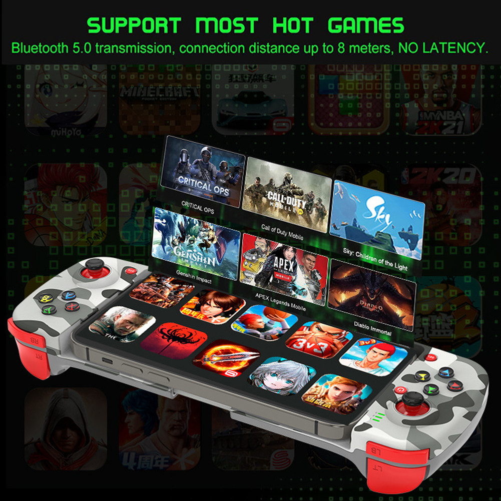 Stretchable Gamepad Joystick Ergonomic Gamepad Controller 400mAh Battery Bluetooth-compatible 5.0 fo