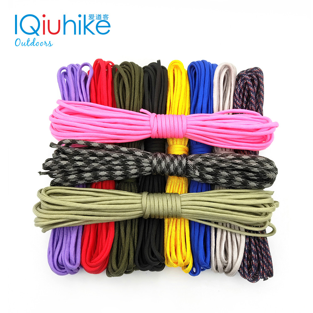 IQiuhike 208 Colors Paracord 550 Parachute Cord Lanyard Rope Mil Spec Type III 7Strand 100FT Climbin