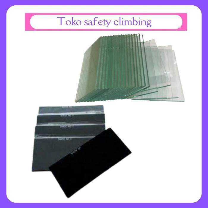 kaca kedok las bening hitam kaca las din 11