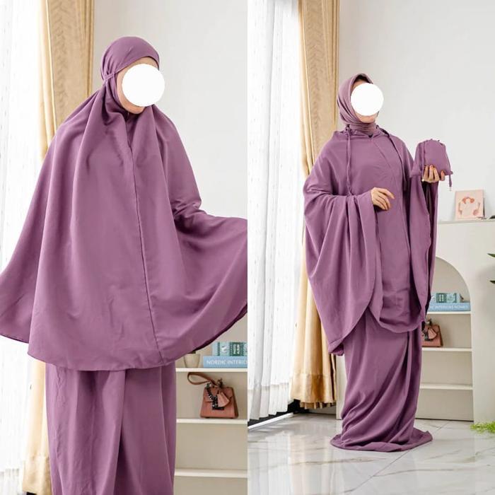 Mukena 2 IN 1 Rayon Jumbo Mukena Resleting Best Seller Atasan Katun Gratis Ongkir