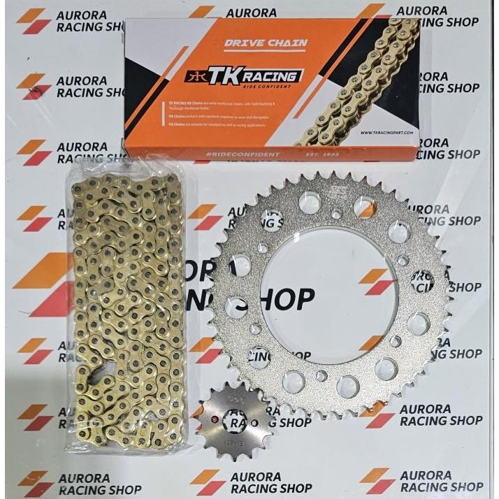 Gear Set Sss Mt15 / Mt 15 / Xsr 155 & Rantai Tk 428 Hs Gold