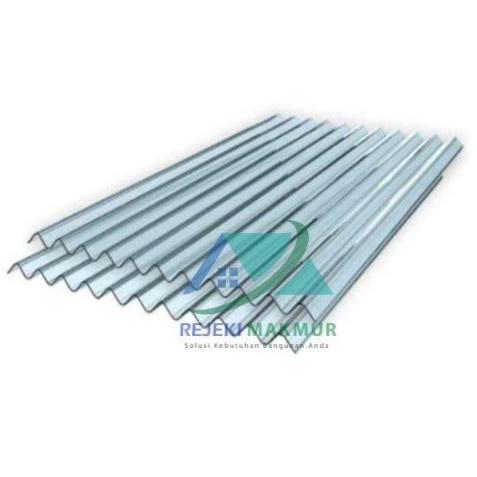 Fiber gelombang + UV protec 1.5 meter x 105 cm x 0.8 mm warna putih susu / Atap plastik bening