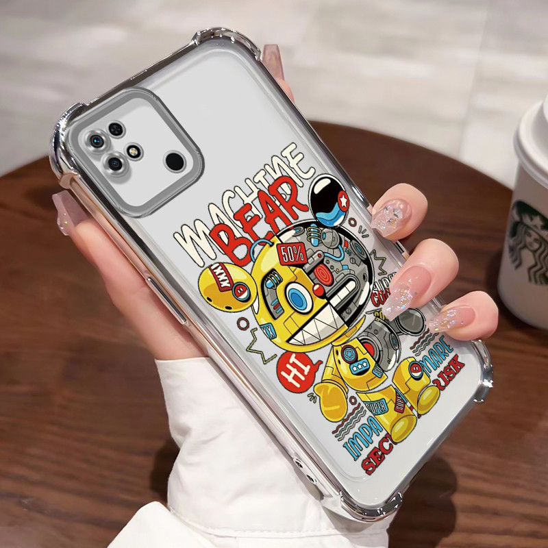Casing Hp Untuk Xiaomi Redmi 10C 10 Power POCO C40 Case Beruang Mesin Kasing Shock-Proof Cesing Airb