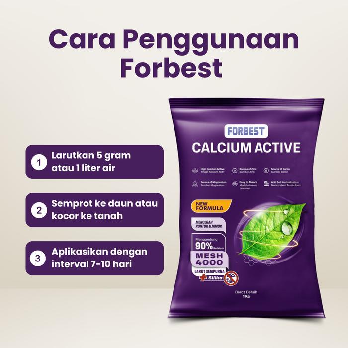 Serasiinspace [4 Kg] Forbest Calcium Active Bonus Kaos/Topi/Ritrina100Ml - Pupuk Tanaman Pencegah