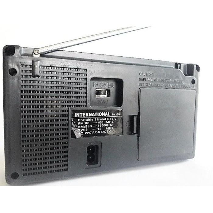 Radio Klasik Jadul Listrik Dan Baterai Radio F-4250 3 Band Fm-Mw-Sw Portable Radio Jadul Unik Ac-Dc