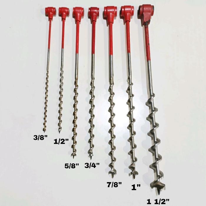 Mata Bor Kayu Manual Fukung 3/4" - Bor Tangan Putar 3/4 inch - Bor Naga - Mata Bor Kayu Panjang
