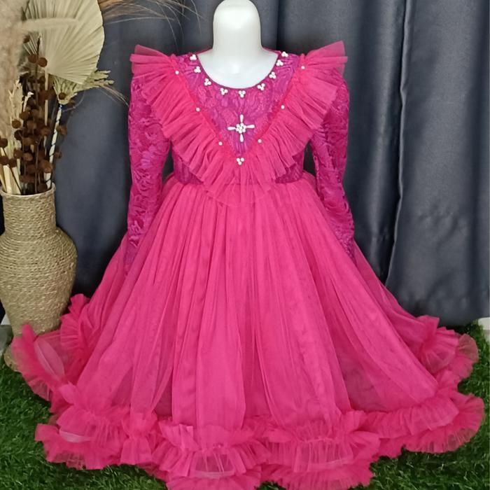 Dress Arsy Premium Gaun Anak 1-12 Tahun Best Seller Lengan Panjang Gaun Anak Panjang Long Dress Bayi
