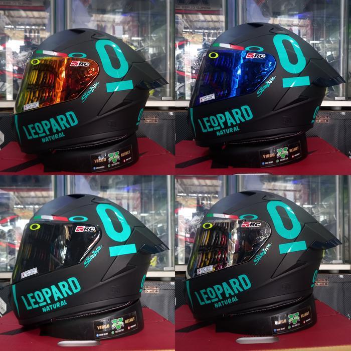 Helm Alv Full Face Genesis Solid Black Doff Leopard