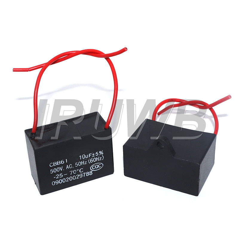 BEST CBB61 Fan Capacitor 450V Ceiling Fan Motor Run Rectangle Capacitor CBB 61 1UF 1.2UF 1.5UF 2UF 2