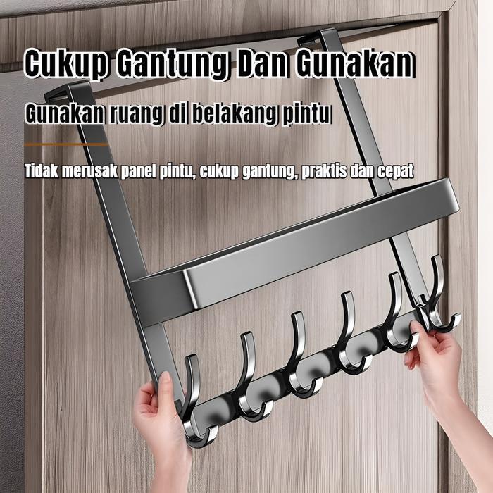 maniz Gantungan Baju Pintu Gantungan Baju Tanpa Bor Dinding Kamar Mandi Kamar Tidur Pintu Belakang