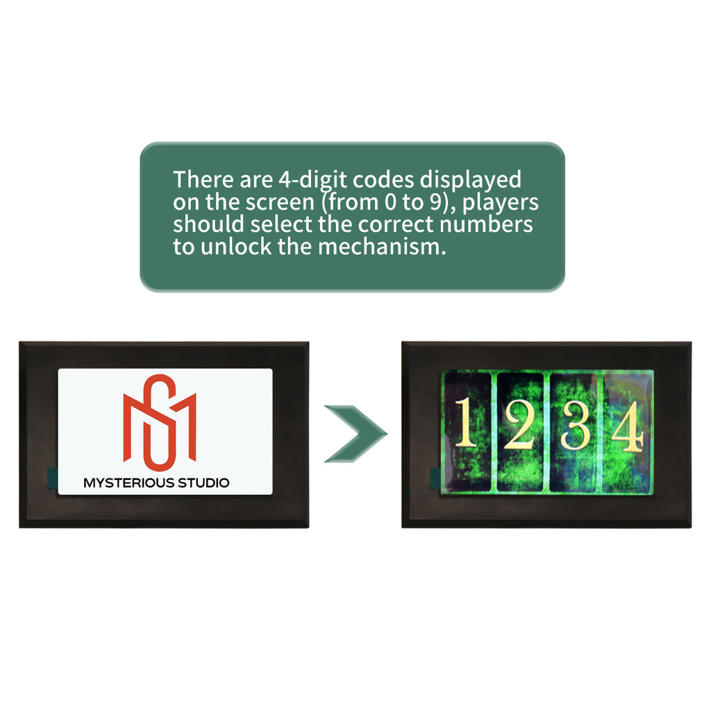 Mystery Studio Escape Room Game Mechanism Props Electronic Puzzle Superb 1987 GY Smart Screen