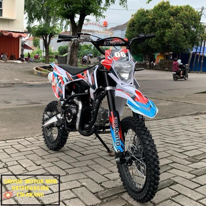 Promo Motor Mini Trail 110Cc Symotos-06 Manual Ring 14/12 Mesin 4Tak - Merah Ori