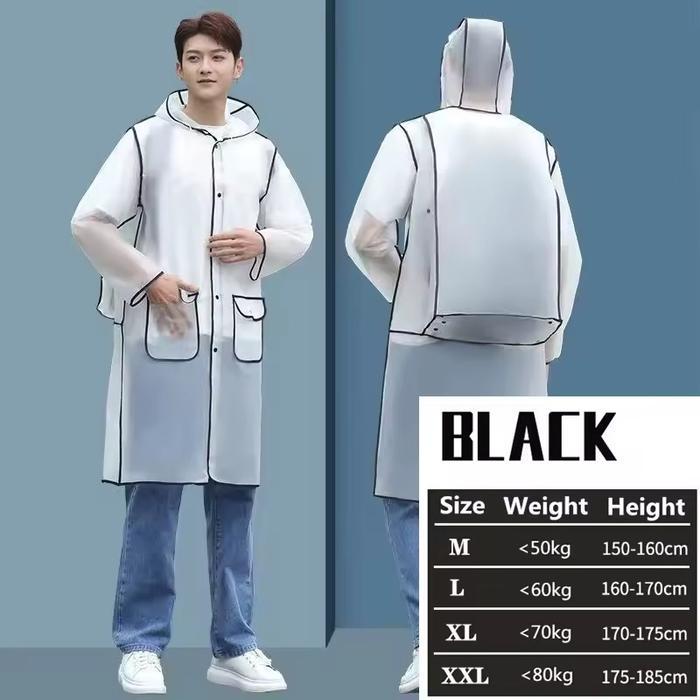 JAS HUJAN PUTIH TRANSPARAN PRIA WANITA STYLE GAYA KOREA KEREN