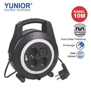 Yunior Ly-110Sk Kabel Roll Box Welto 4 Lubang + Saklar 10M Ly-110 Sk