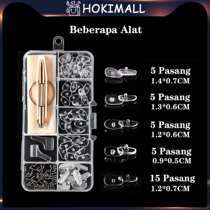 Set Nose Pad Kacamata/Glasses Nose Pad/Nose Pad Kacamata Anti Melorot untuk Reparasi Kacamata
