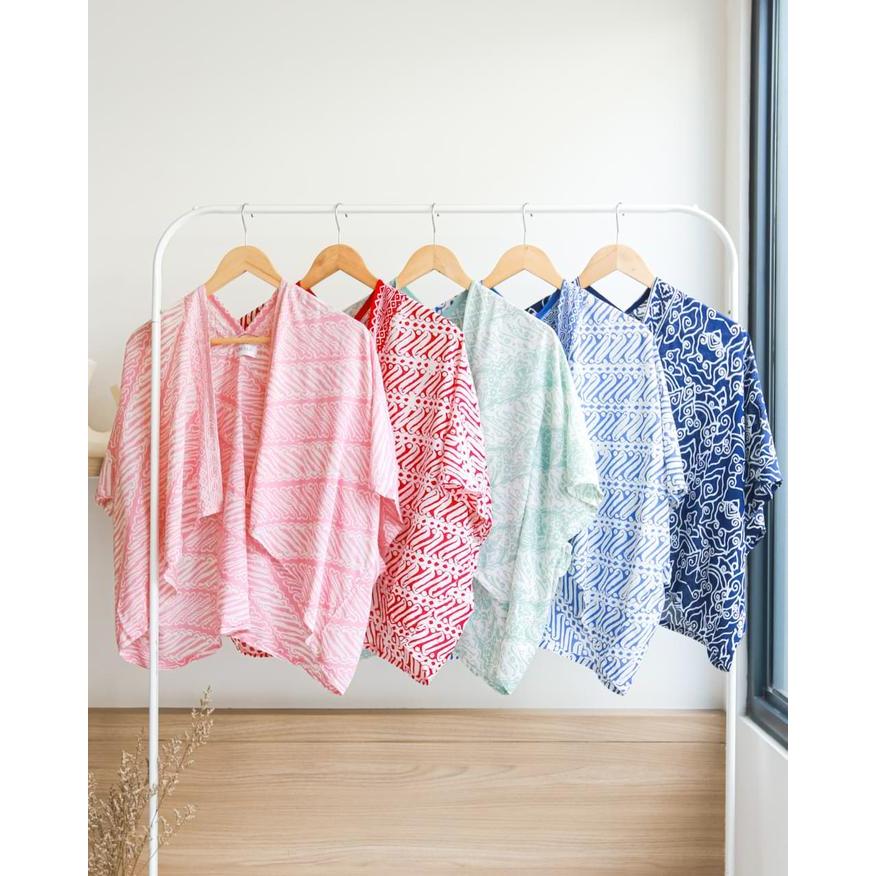 ATASAN BATIK MODERN WANITA CROP OUTER BATIK CARDIGAN BATIK OUTER CROP PENDEK KONDANGAN BATIK ROMPI