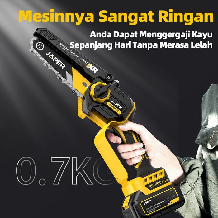 CodJaper Mesin Chainsaw Cordless Gergaji Baterai Gergaji Rantai Elektrik Mini Gergaji Listrik Senso