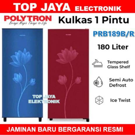 KULKAS POLYTRON 1 PINTU 180 LITER/POLYTRON KULKAS 1 PINTU PRB-189R/B BARU BERGARANSI RESMI - dus baw