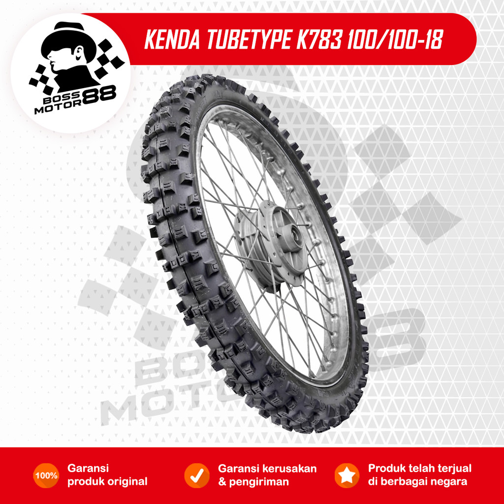 Kenda Ban Tubetype Nontubles K783 100/100-18 Ban Motor CRF KLX150 Trail Motorcross Original