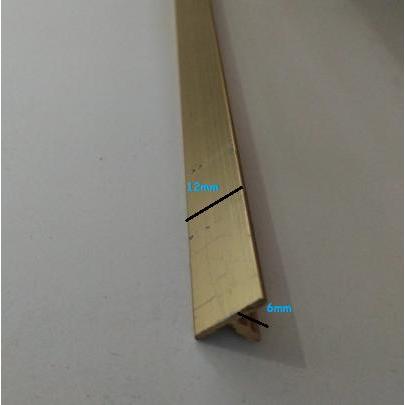 LIST T ALUMUNIUM 12MM GOLD