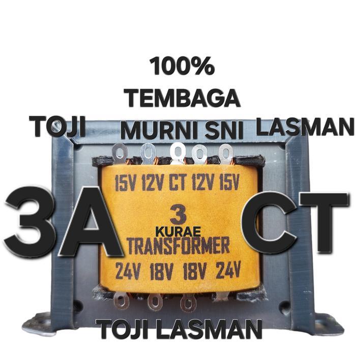 Travo Trafo 3A Ct 3Ampere 3 Amper Kurae Transformator 3A Ampere 12V 15V 18V 24V 12 15 18 24 V Volt