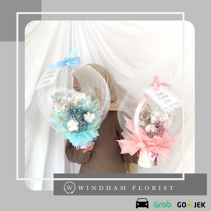 PO Bloombox balon dried flower Windham Florist