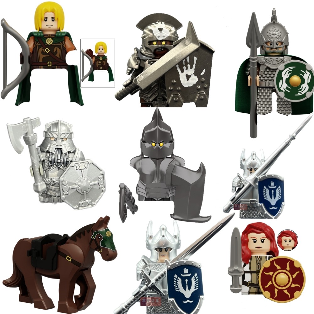 Military Building Blocks Solider Figures Movie Science Fiction Series Weapons Shield Knight Toys