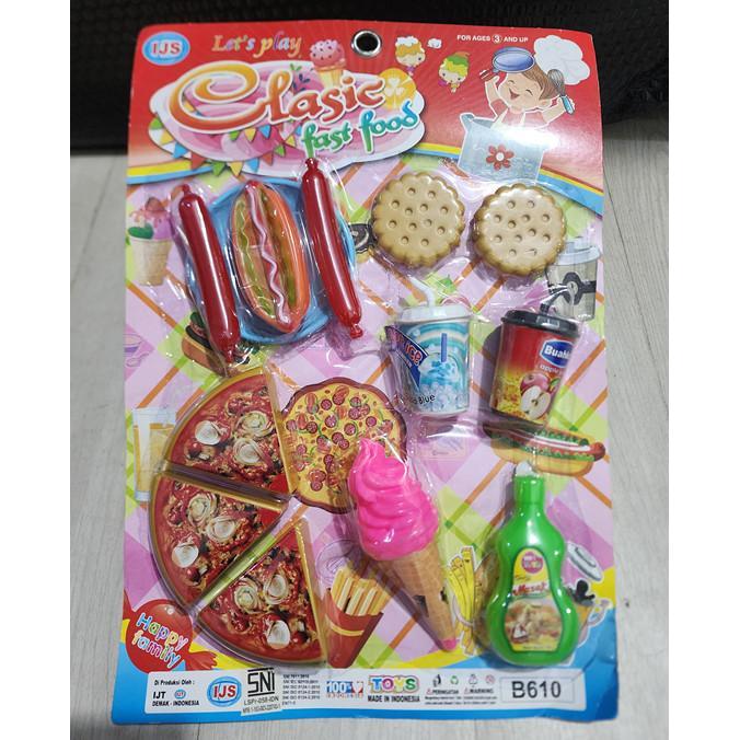Mainan Fast Food Pizza Potong