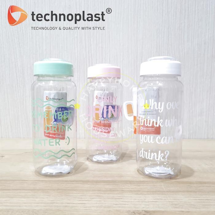 TECHNOPLAST Quotes Sport Bottle / Botol Minum Kata-Kata Kreatif 670ml