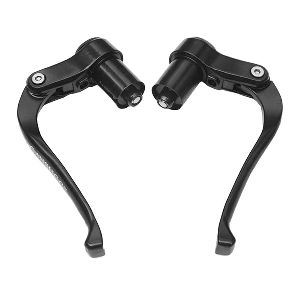 2x Bicycle Brake Levers Bar End Fixed Gear Accessory TT Aluminum Alloy Aero Bar Black Handlebar