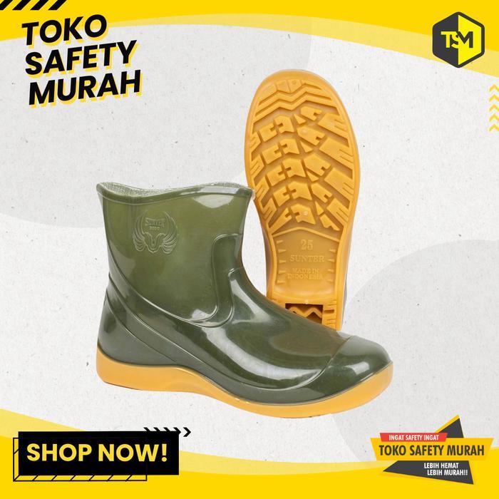 Sepatu Boot Ankle Pendek Karet Anti Air Boots Fashion Pria Wanita Sunter Relax