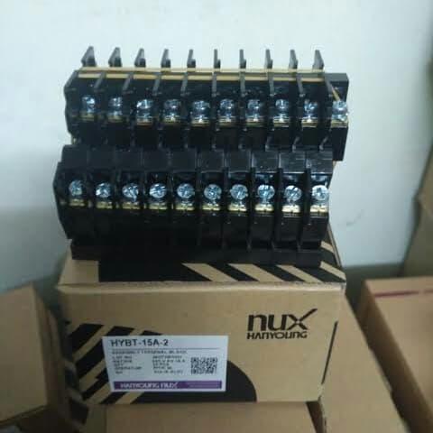 "New" TERMINAL BLOCK NUX HYBT-15-2 (HYBT-15A-2); 15A; 600VAC (HANYOUNG NUX)