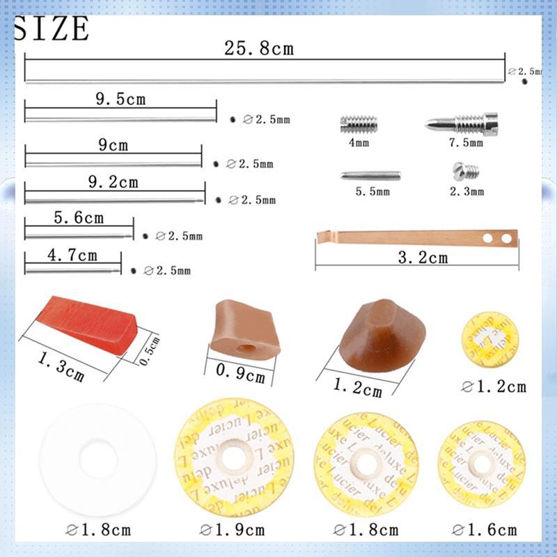 BA-10 Pieces Flute Repair Parts Set Flute Tail Rubber Bricks Flute Repair Parts Set Shaft Rods Flute