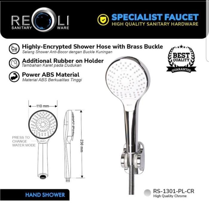 Reoli Shower Mandi / Hand Shower Set Warna Chrome