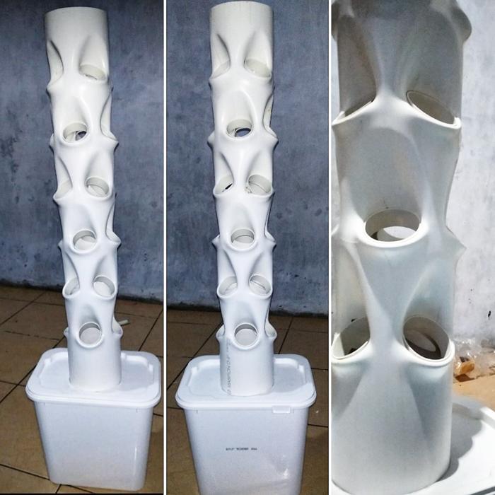 Paket Hidroponik Set Tower Tebal Taman Pot Free Netpot