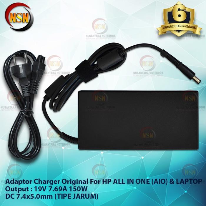 Adaptor Charger HP 19V~7.69A (7.4*5.0mm) 150Watt TPC-CA52 Original