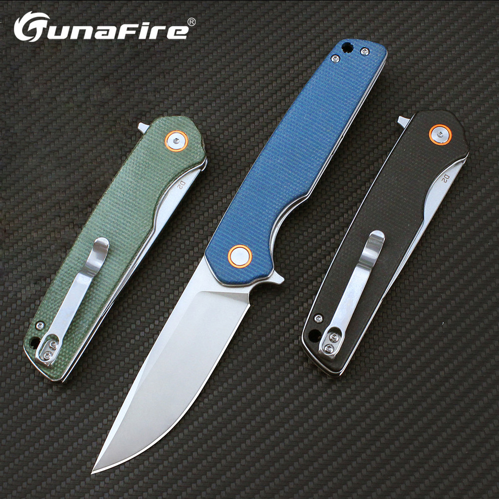 Tunafire GT961 Pocket Folding Knife D2 Steel Blade Ball Bearing Outdoor Tactical Survival Knives EDC