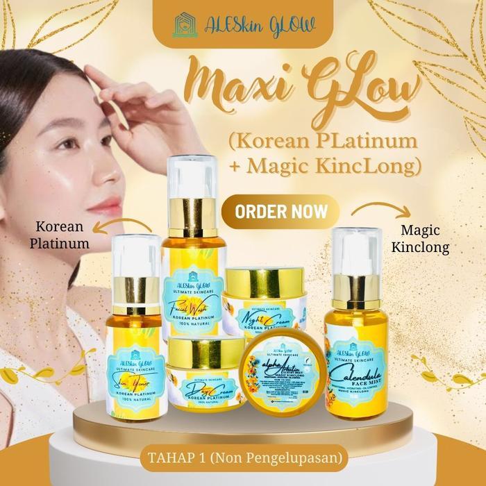 PAKET MAGIC KINCLONG Skincare Cream Glowing Paket Pemutih Wajah Korea