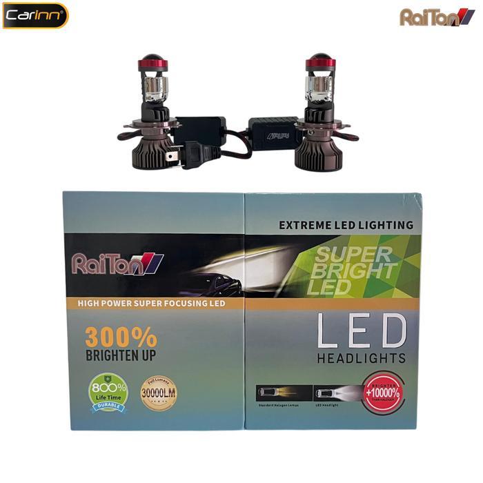 Raiton Bohlamp Biled Lampu Led Mobil H4 Super Bright 70 Watt