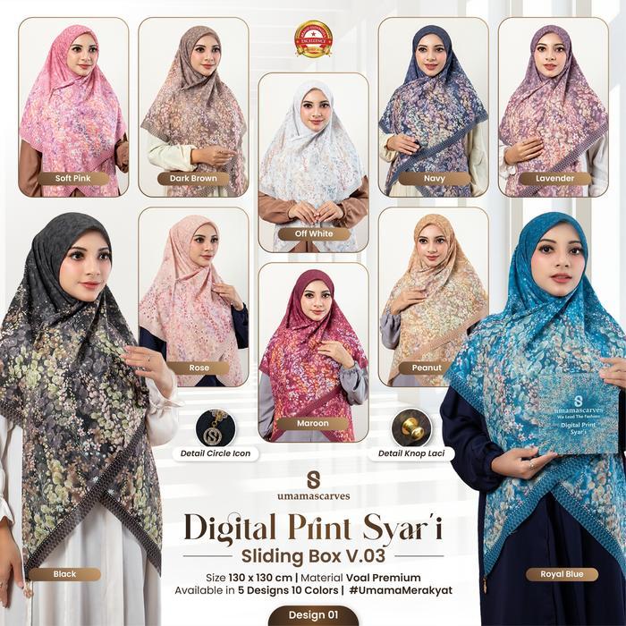 [TERBARU] SYARI MOTIF Box Digital Jumbo - Umama Scarves