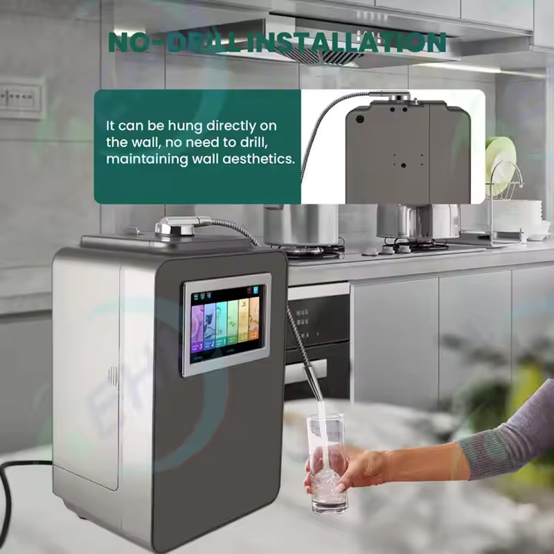 Alkaline Water Filtration Ionizer Machine PH 2.5-11.2 Kangen Water 8 Large Titanium Platinum Coating