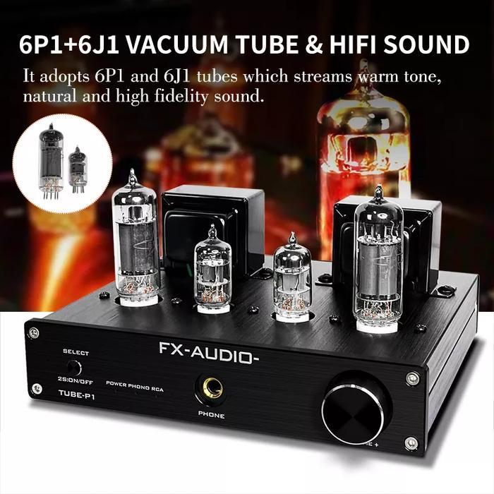 FX-AUDIO Tube-P1 Tube Headphone Amplifier 6J1+6P1 & Tube Amp 2x2.5w