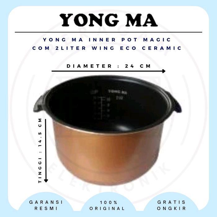 PANCI TEFLON YONGMA WING 2 LITER / INNER POT YONGMA ECO CERAMIC ORIGINAL NEW