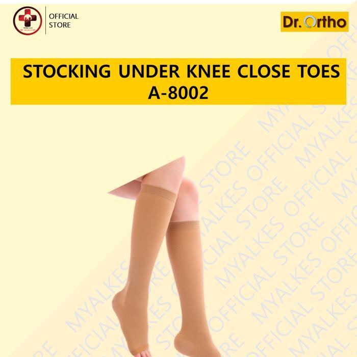 TerbaruBest Seller Stoking Kesehatan Dr Ortho A-8002 Under Knee Stocking Open Toes Stoking Kompresi