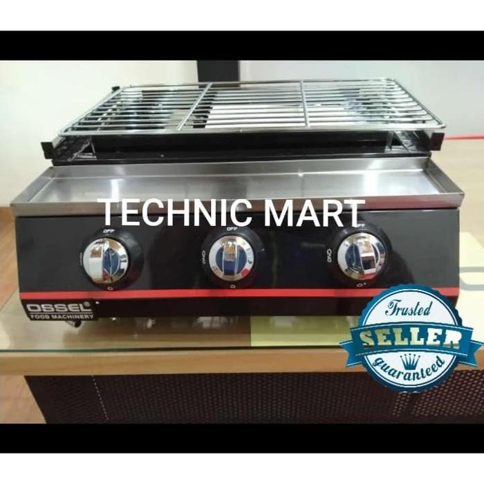 Mesin Panggang Bbq Eton Ossel 3 Tungku / Gas Roaster (Sosis,Ayam,Sapi)