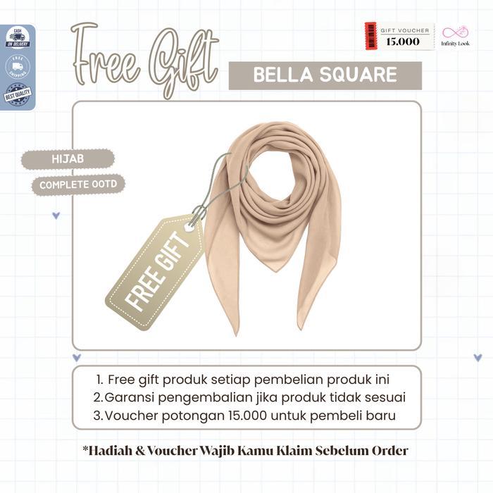 Lagi Viral Setelan Ootd Wanita Remaja ( Jilbab Segi Empat + Manset + Outer + Celana ) Setelan Ootd