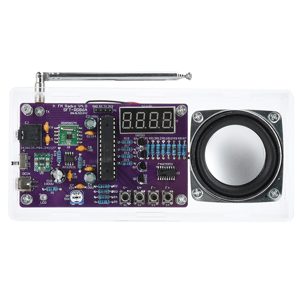 Digital Tube Display FM Radio Electronic DIY Kit Microcontroller Learning Assembly Bulk
