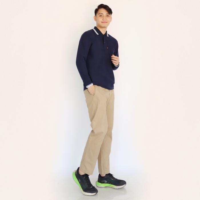 Kaos Kerah Pria Murah Saku Dewasa Lengan Panjang Atasan Baju Kaos Tani