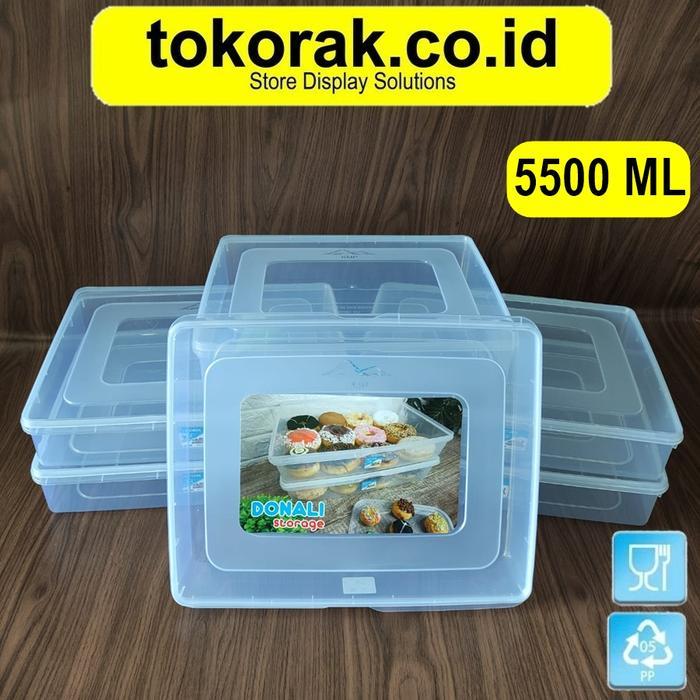 Stok Baru KMP KOTAK DONAT DONALI 5500ML FOOD BOX PLASTIK MUTIARA PACK 5500 ML SEALWARE MAKANAN FOOD