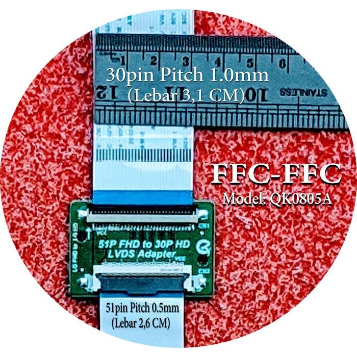 51 Pin Fhd To 30 Pin Hd Lvds Converter Soket Panel T-Con